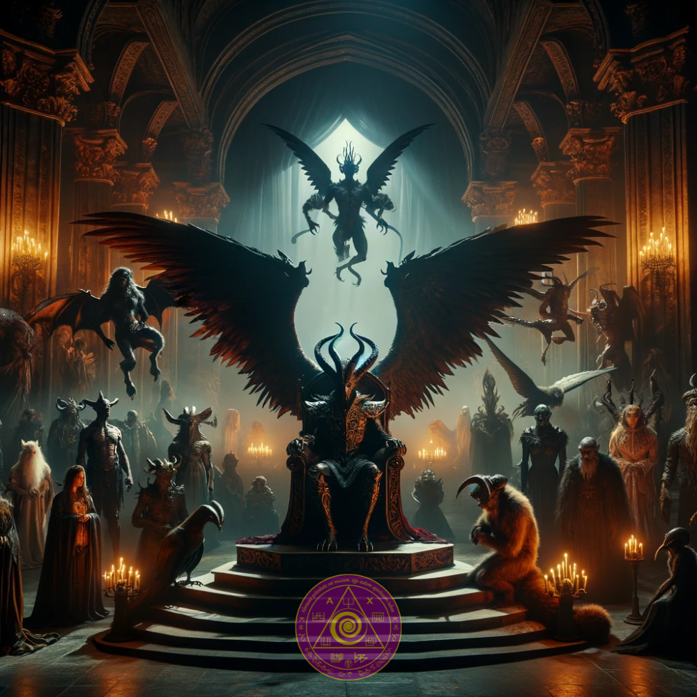 Arte mural espiritual del demonio lucifer papel tapiz de lucifer