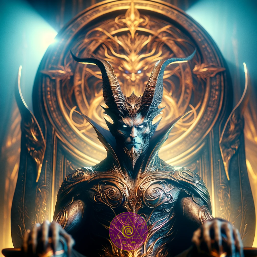 Arte murale spirituale di Lucifer in Gate, Lucifer, Lucifer Wallpaper, Lucifer Poster, Demon Poster - Abraxas Amulets ® Magic ♾️ Talismans ♾️ Initiations