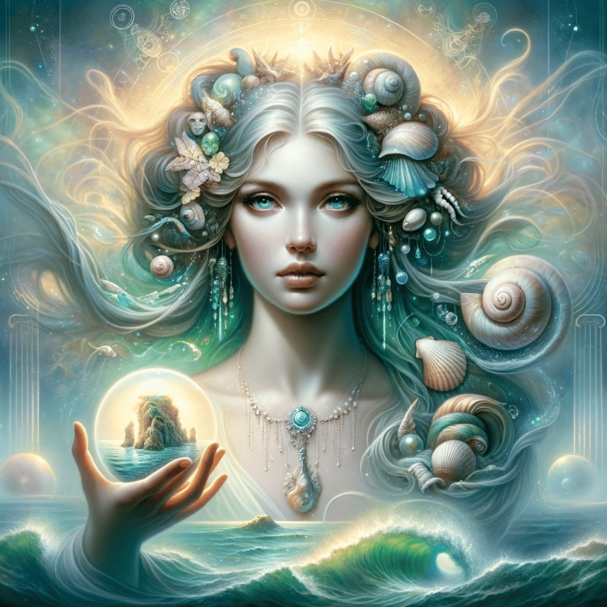 Experience the Beauty of Island Nymph: Greek Nymph Aegina - Abraxas Amulets ® Magic ♾️ Talismans ♾️ Initiations