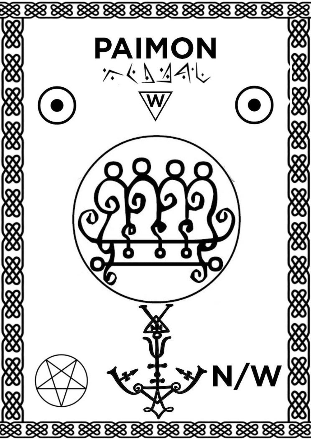 家庭祭壇巫術 2 的調用對齊墊與 Paimon 的印記