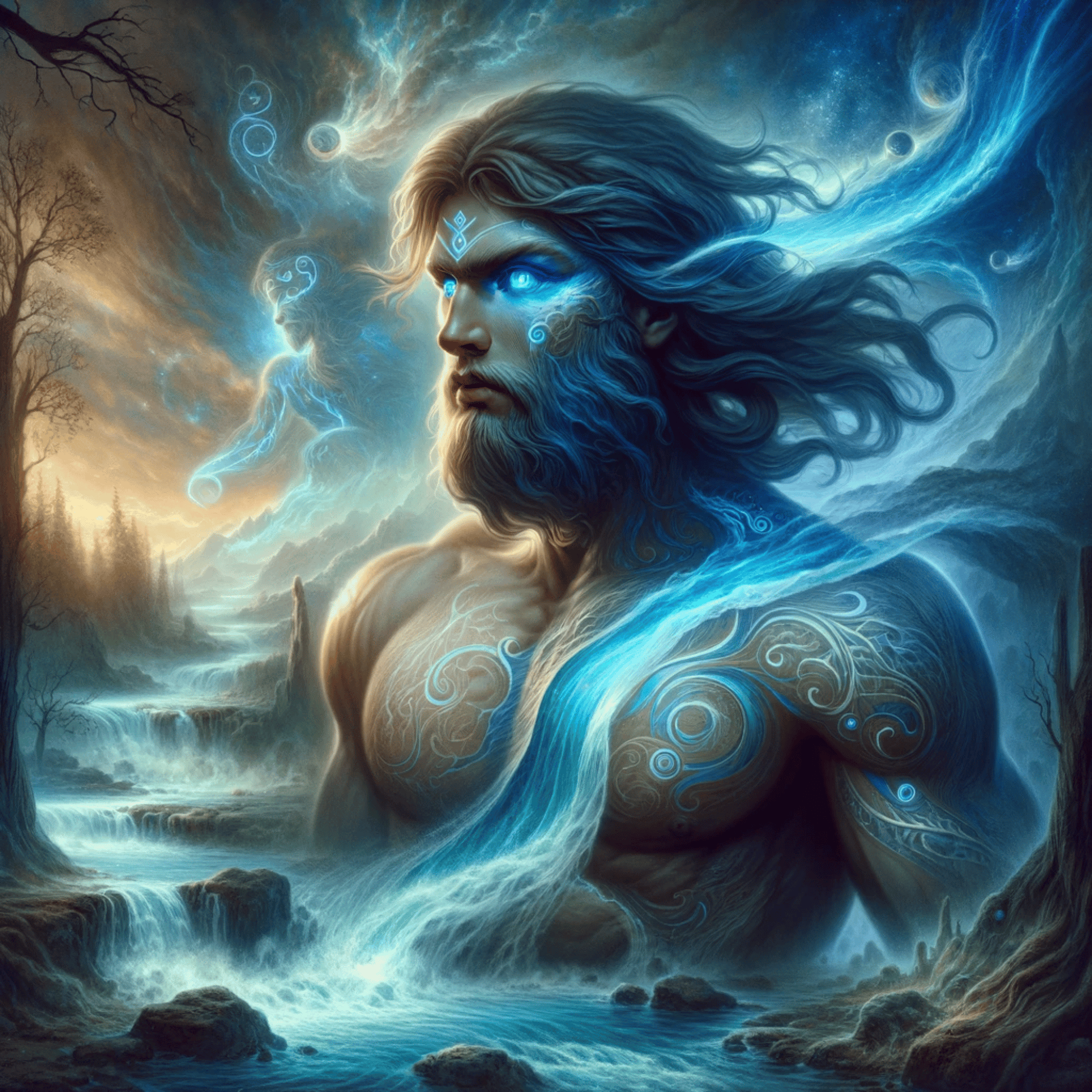 Dyk ned i Mythic Waters: Achelous Art for Your Space - Abraxas Amulets ® Magic ♾️ Talismaner ♾️ Indvielser