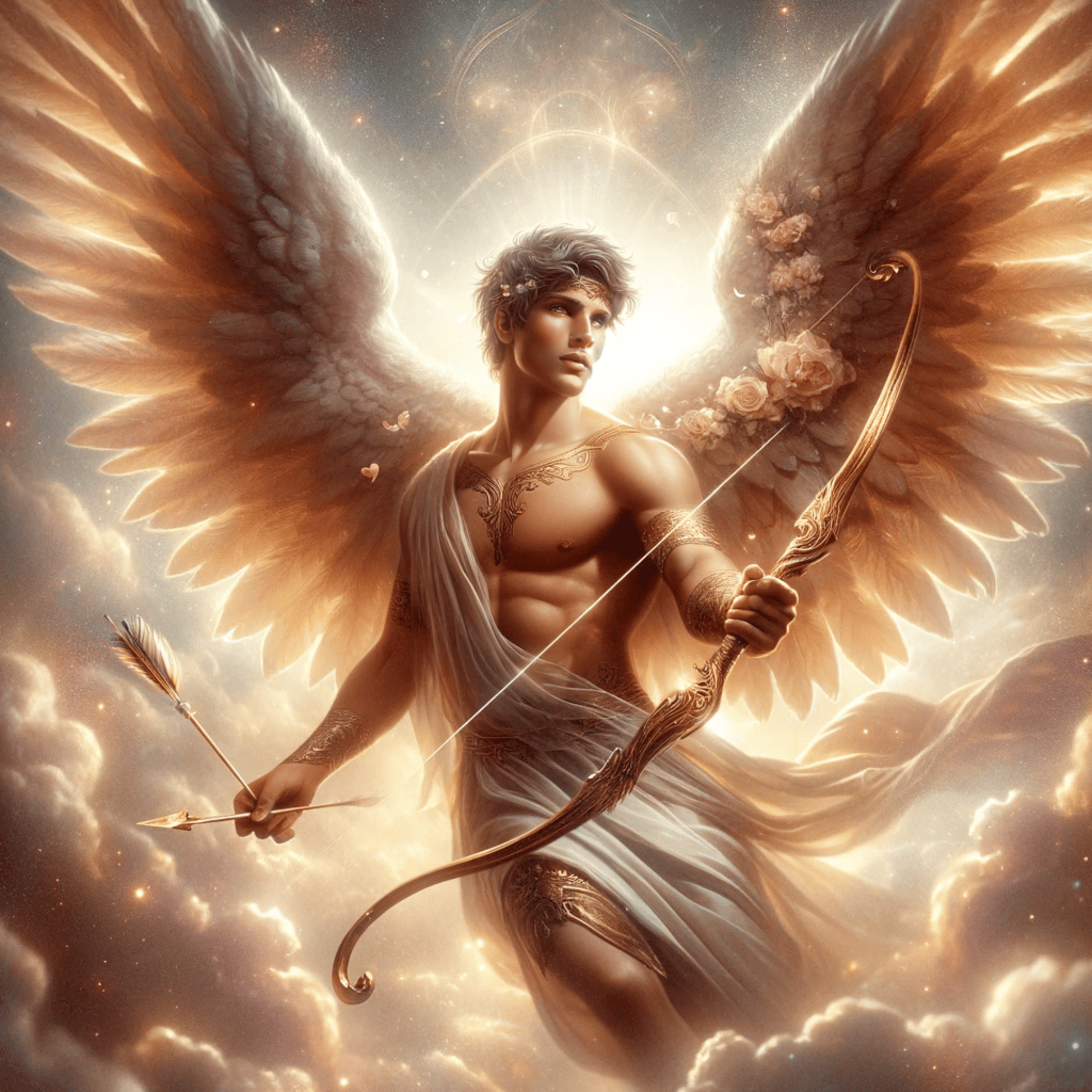 Feiert de Gott vum Wonsch: Griichesch Gott Eros Art - Abraxas Amulets ® Magic ♾️ Talismanen ♾️ Initiatiounen