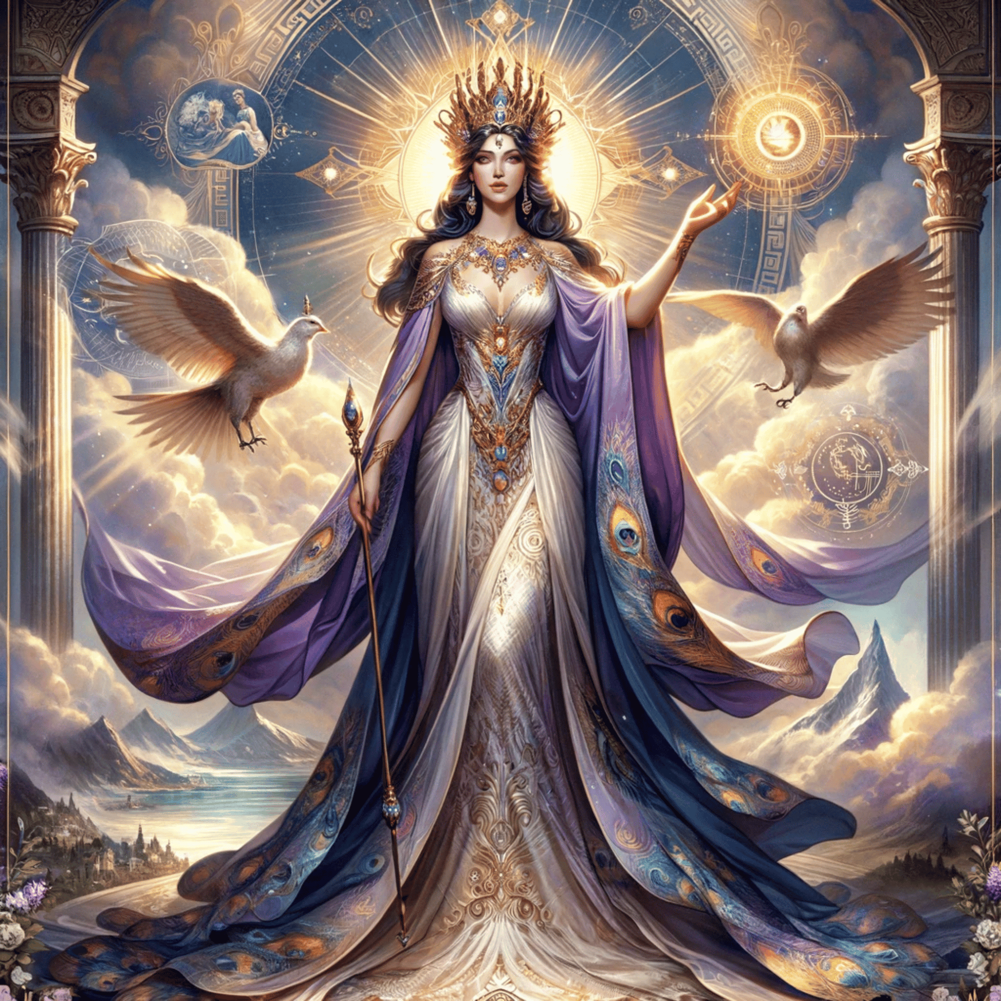 Pagdakup sa Rayna sa mga Diyos: Hera Art para sa Imong Luna - Abraxas Amulets ® Magic ♾️ Talismans ♾️ Mga Inisyal